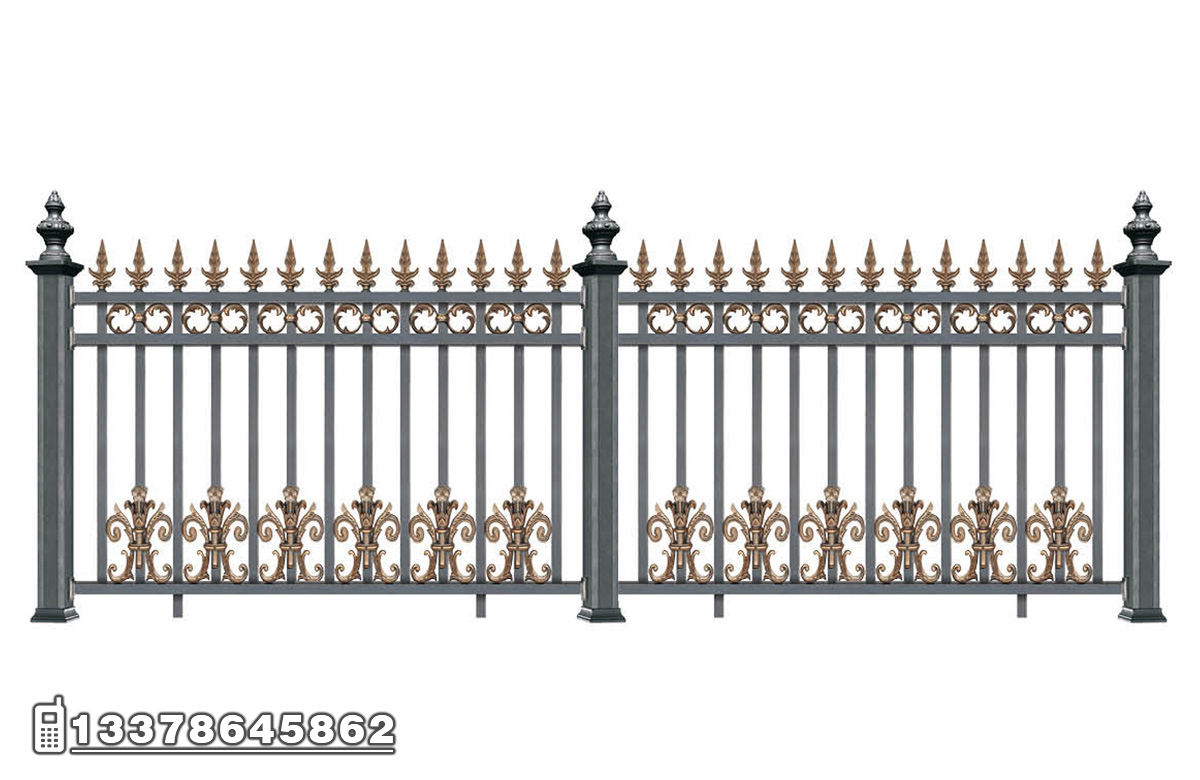 铝艺别墅大门围栏 围墙栅栏效果图